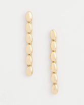 Chico's Gold Linear Bead Earrings