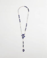 Chico's Blue Flower Long Y-Necklace