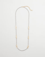 Chico's Mixed Metal Link Long Necklace