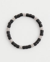 Chico's Black Barrel Bead Stretch Bracelet