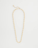 Chico's Gold Bead Long Single Strand Necklace