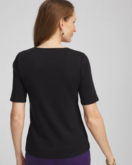 Chico's Pima Cotton Henley Tee