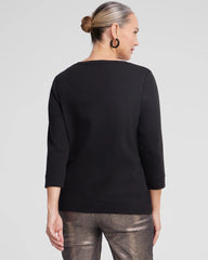 Chico's 3/4 Sleeve V-Neck Tee