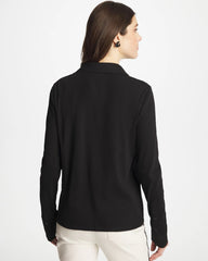 Chico's Collared Rib Mix Henley