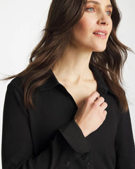 Chico's Collared Rib Mix Henley