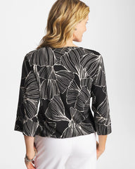 Chico's Ginkgo Matte Jersey Bubble Hem Top