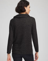 Chico's Lace Hem Cowlneck Top