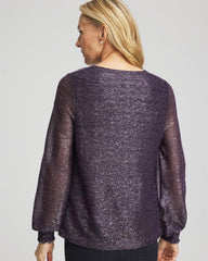 Chico's Foiled Bodre Top