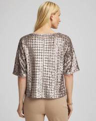 Chico's Art Deco Dolman Sequins Tee
