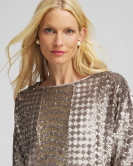 Chico's Art Deco Dolman Sequins Tee