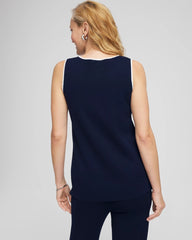 Chico's Travelers™ Tipped Sweater Shell Tank