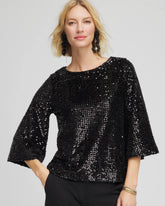 Chico's Sparkling Sequin Party Tee