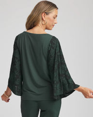 Chico's Touch of Cool™ Burnout Angel-Sleeved Top