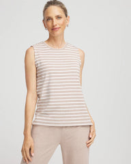 Chico's Zenergy® UPF Sleeveless Metallic-Striped Tank