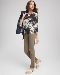 Chico's Floral Wedge Top