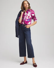 Chico's No Iron™ Floral-Paint-Print Shirt