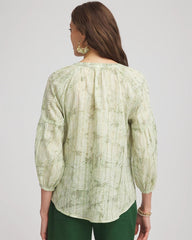 Chico's Lurex Stripe Cotton Blouse
