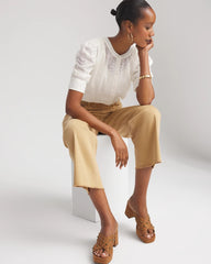 Chico's Chiffon Puff Sleeve Shirt