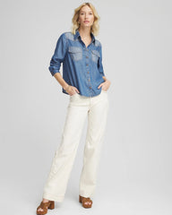 Chico's Tencel™ Colorblock Classic-Fit Shirt