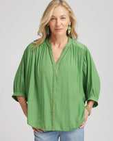 Chico's Braided Batwing Blouse