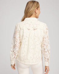 Chico's Classic-Fit Collared Lace Shirt