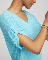 Chico's Sequin V-Neck Pullover Sweater