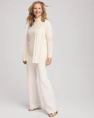 Chico's Cashmere Pearl-Trim Cardigan