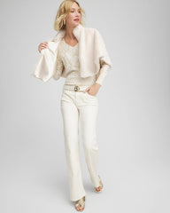 Chico's Ella Foiled V-Neck Sweater