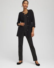 Chico's Button-Down Crewneck Coatigan