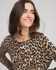 Chico's Cashmere Animal Long-Sleeve Pullover Sweater