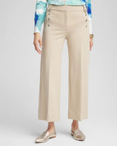 Chico's Button Knit Twill Cropped Pants