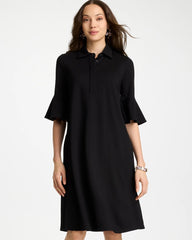 Chico's Knit Flounce Sleeve Dress