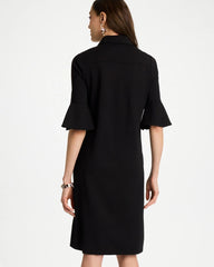 Chico's Knit Flounce Sleeve Dress