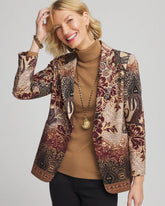 Chico's Artisanal Print Ponte Blazer