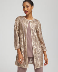 Chico's Travelers™ Collection Champagne Sequins Jacket