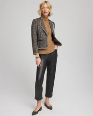Chico's Tweed Mix Moto Jacket