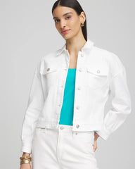 Chico's Embroidered Relaxed Denim Jacket