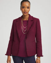 Chico's Tweed Fringe Blazer