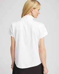 Chico's Zenergy® UPF Mockneck Short-Sleeve Top