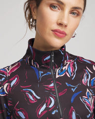 Chico's Zenergy® UPF Floral Half-Zip Pullover Top