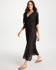 Chico's Printed Kaftan Swim Cover-Up