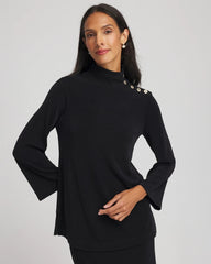 Chico's Travelers™ Button Mockneck Top