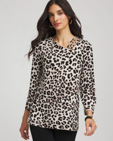 Chico's Travelers™ Animal-Print Lattice Top