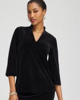 Chico's Travelers™ Velvet V-Neck Kimono Sleeve Top