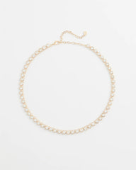 Chico's Goldtone Tennis Necklace