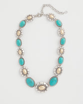 Chico's Turquoise Mixed Metal Collar Necklace
