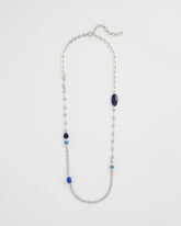 Chico's Blue Accent Long Single Strand Necklace