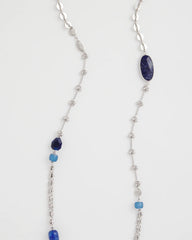 Chico's Blue Accent Long Single Strand Necklace