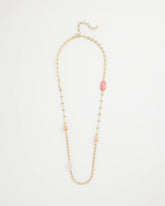 Chico's Pink Accent Long Single Strand Necklace