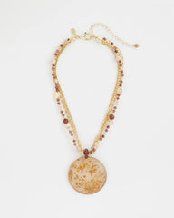 Chico's Gold Foil Pendant Necklace
